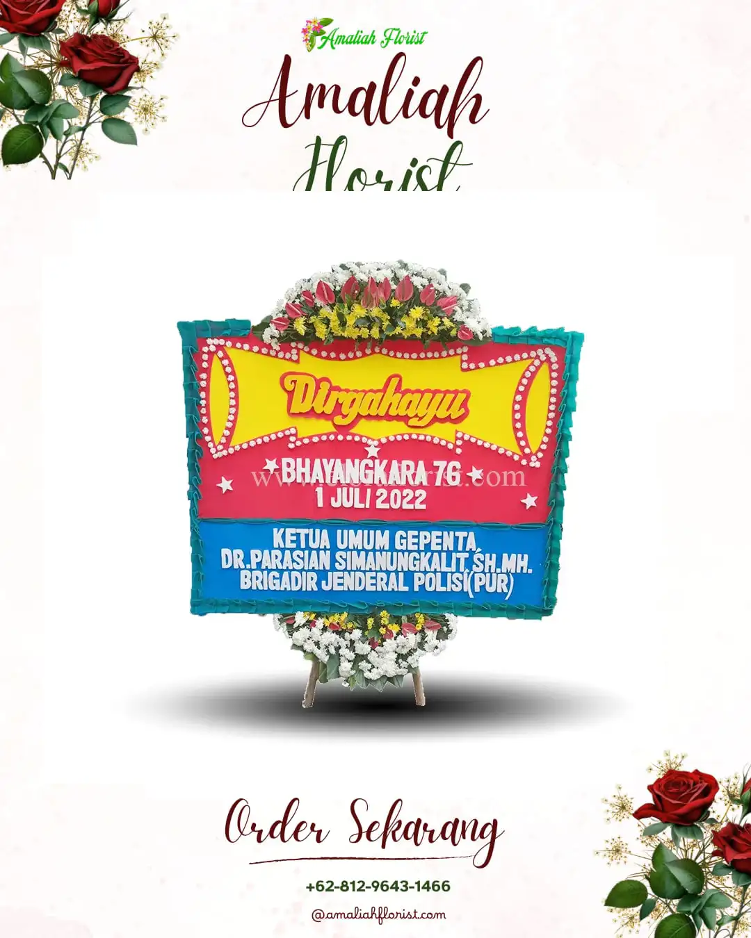 Papan Bunga HUT Ulang Tahun Pandak Gede